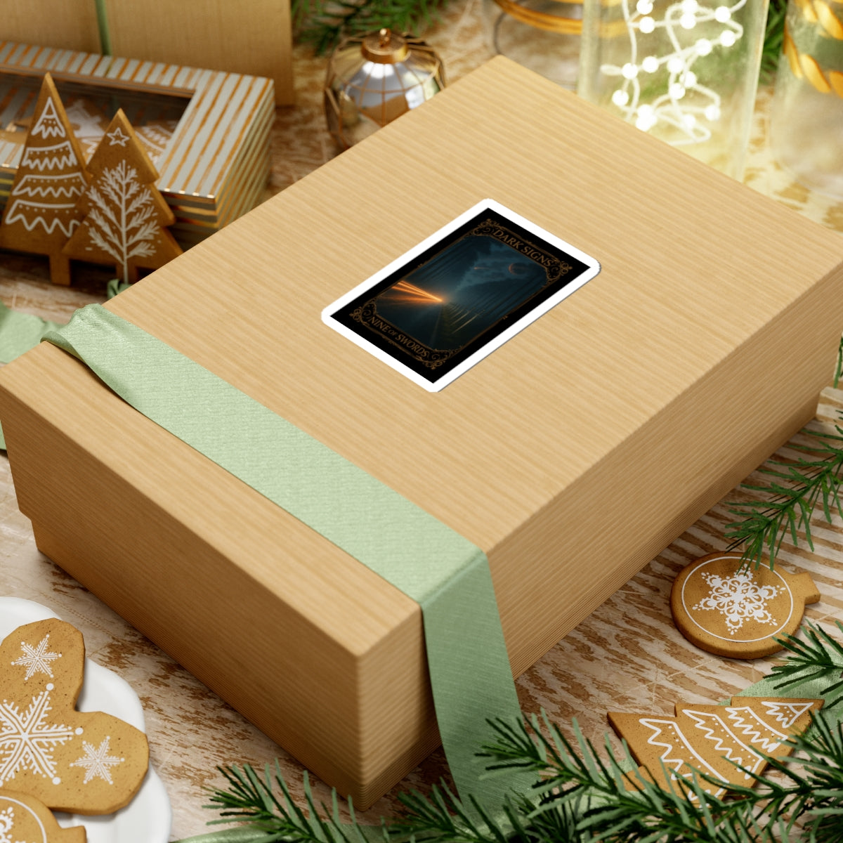 Nine of Swords Tarot- Mystical Kiss-Cut Stickers | Dark Signs Collection, Tarot Art, Home Decor, Gift for Tarot Fans, Witchy Aesthetic