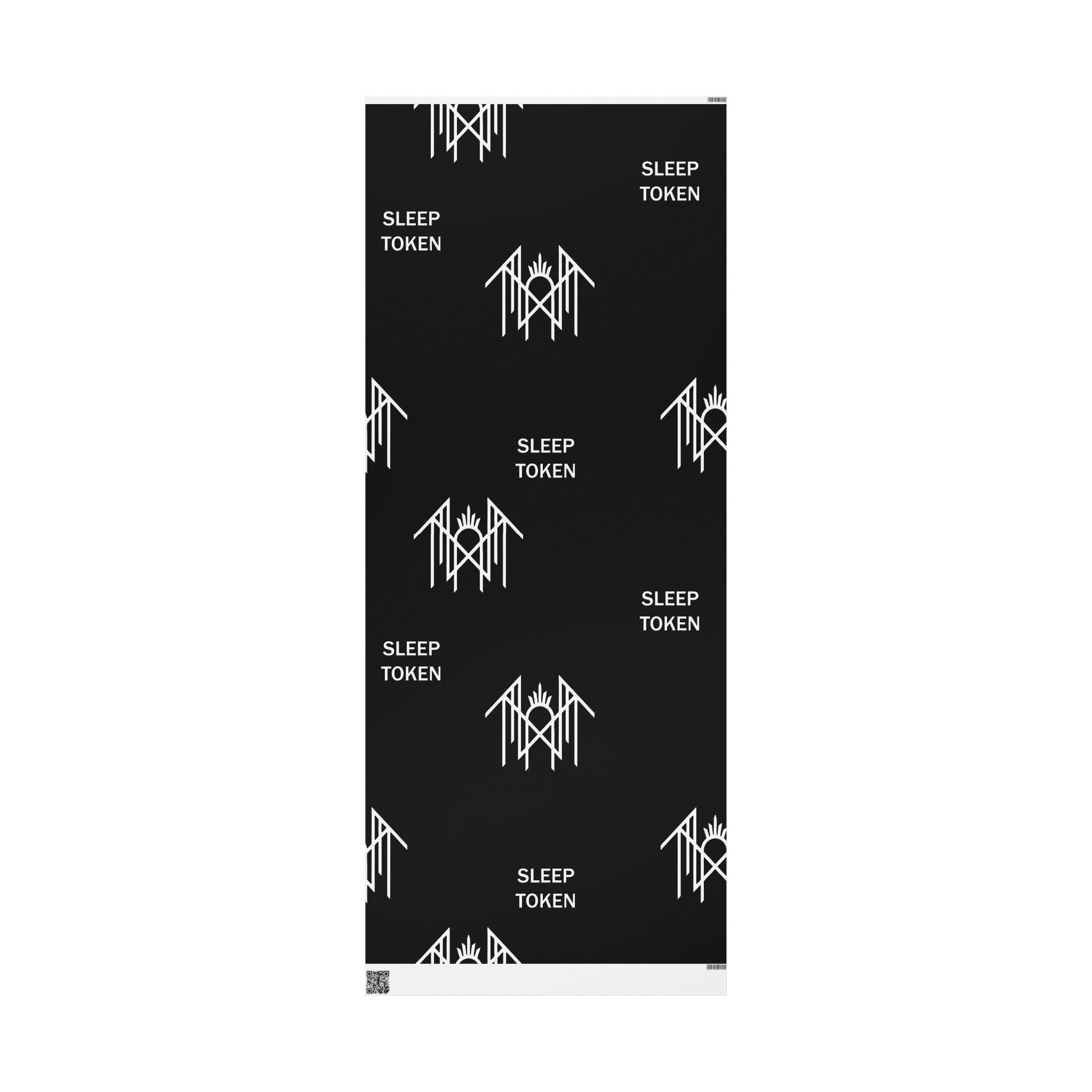 Wrapping Paper — Minimal Black "SLEEP TOKEN" Logo Gift Wrap