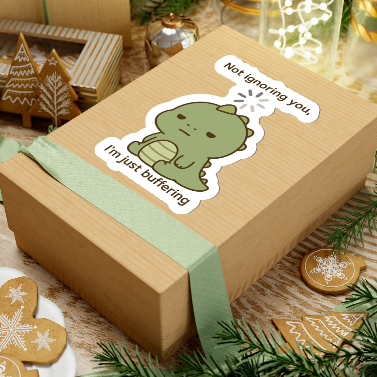 Cute Dino Ignoring Stickers, Kids Sticker Pack, Scrapbook Decals, Laptop Decals, Water Bottle Stickers, Vinyl Stickers
