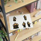 Chibi Band Members- Character Sticker Sheets for Halloween, Crafting, Journaling, Gift Wrap, and Decor