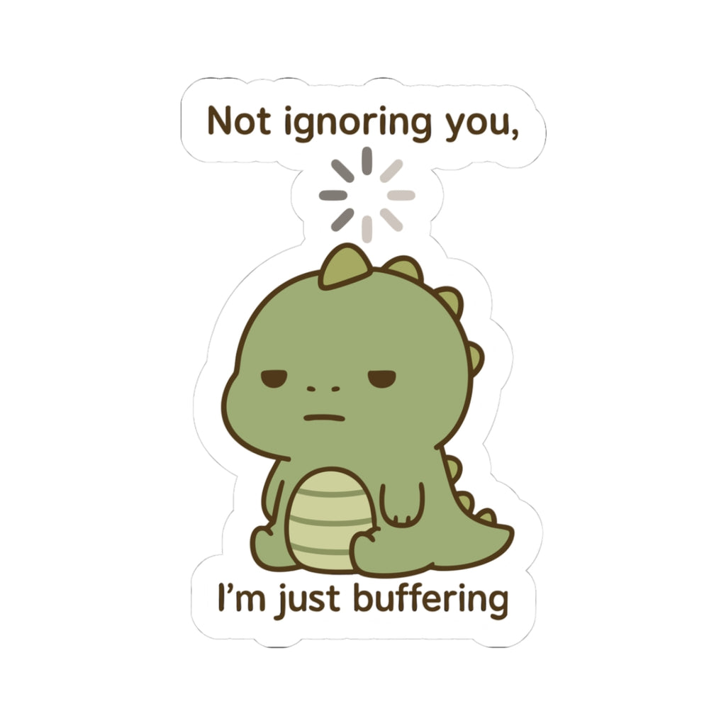 Cute Dino Ignoring Stickers, Kids Sticker Pack, Scrapbook Decals, Laptop Decals, Water Bottle Stickers, Vinyl Stickers