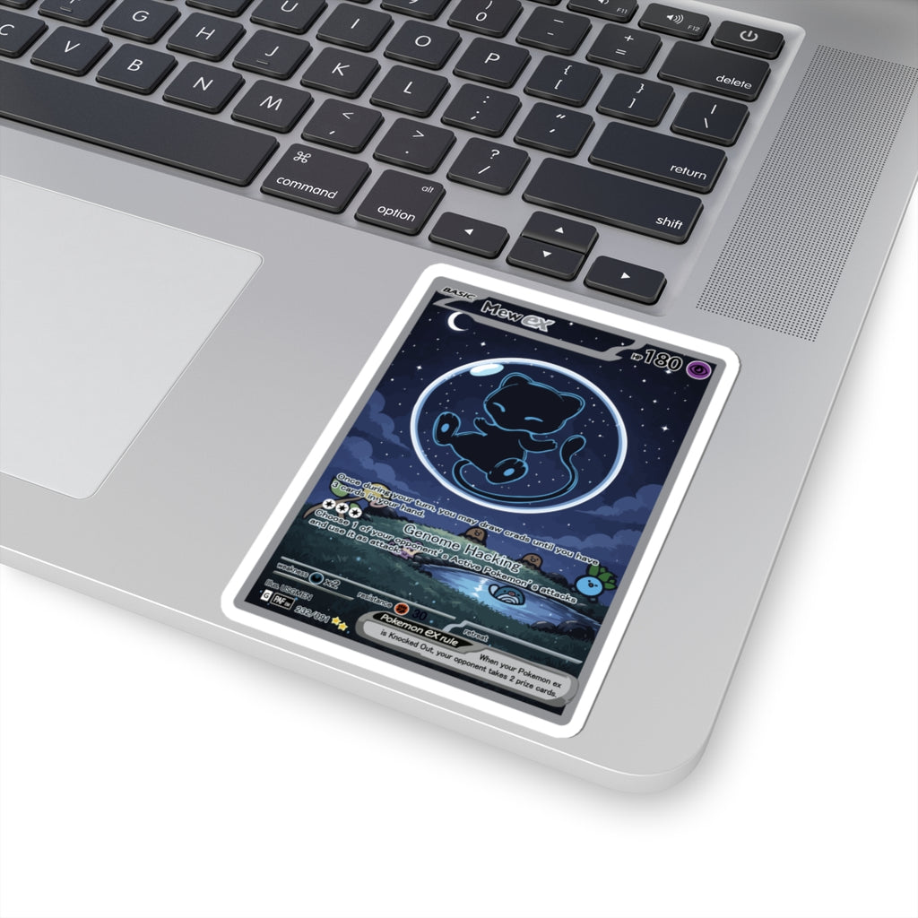 Dark Bubble Mew Card Sticker — Night Sky Kiss-Cut Sticker