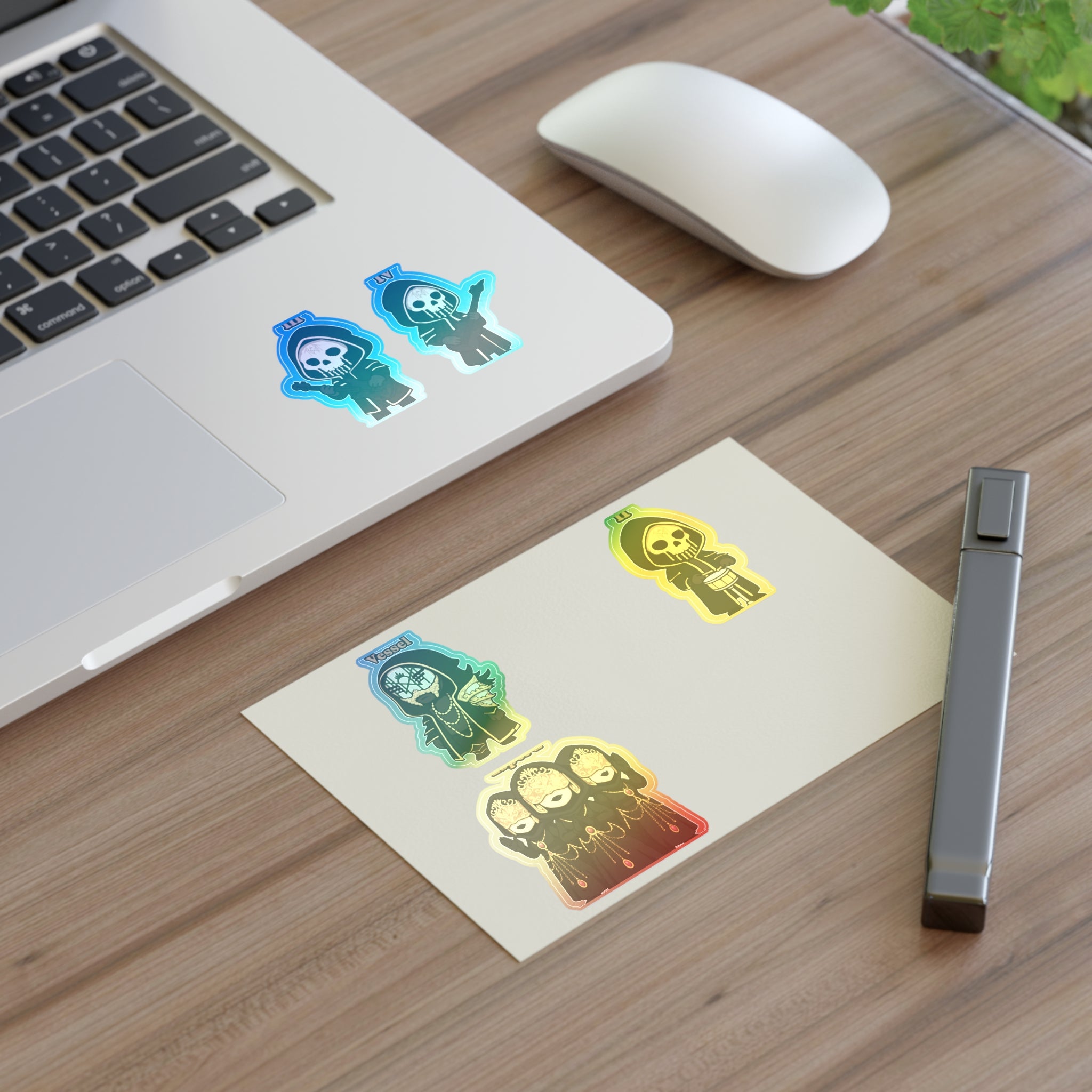 Chibi Band Members- Character Sticker Sheets for Halloween, Crafting, Journaling, Gift Wrap, and Decor