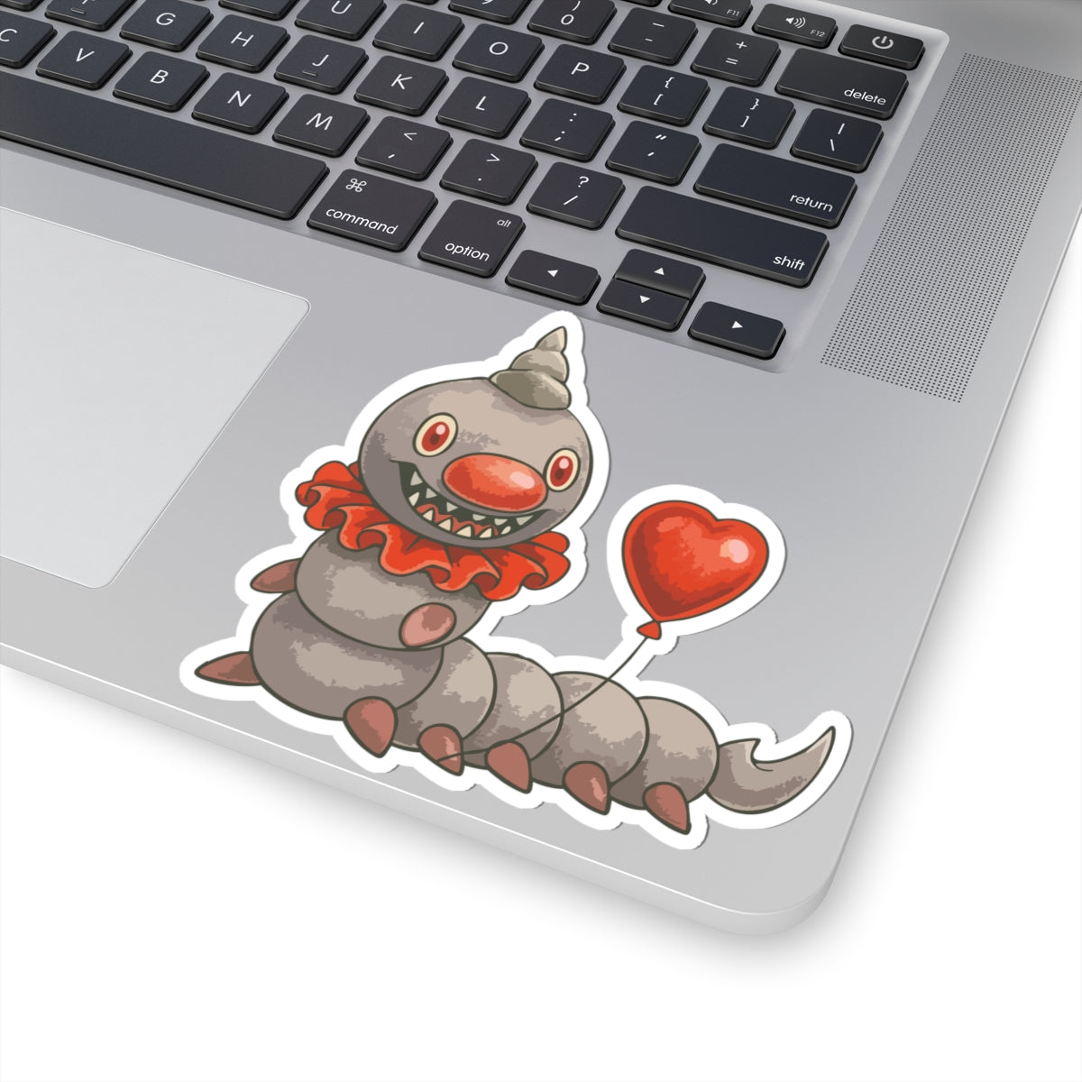 Weedle-Creepy Cute Caterpillar Sticker — Heart Balloon Kiss-Cut Decal
