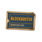 Blockbuster Membership Card Sticker — Retro Movie Rental Kiss-Cut Decal