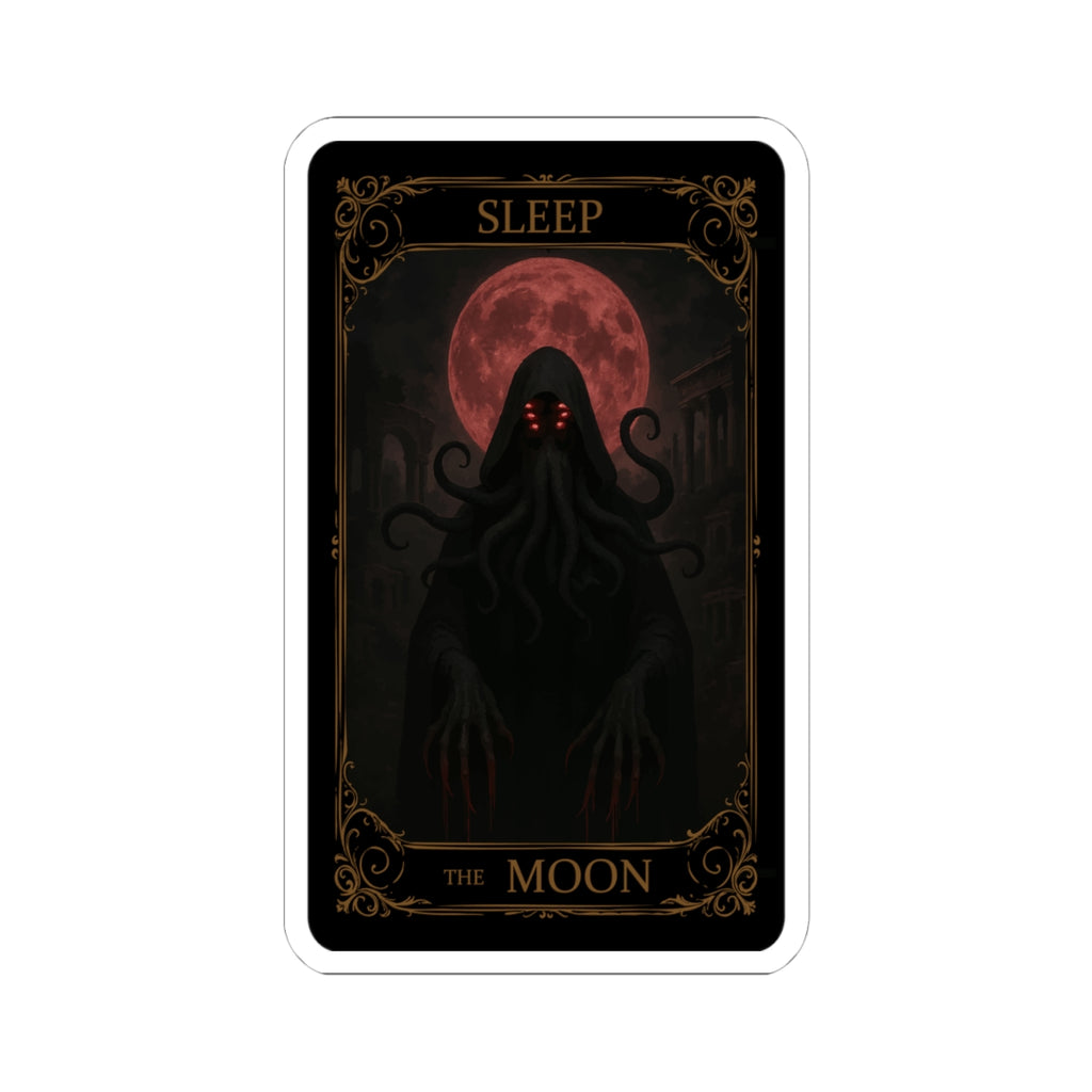 The Moon Tarot Kiss-Cut Stickers, Gothic Decor, Planner Stickers, Witchy Aesthetic, Dark Art, Spooky Gifts