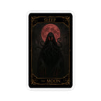 The Moon Tarot Kiss-Cut Stickers, Gothic Decor, Planner Stickers, Witchy Aesthetic, Dark Art, Spooky Gifts