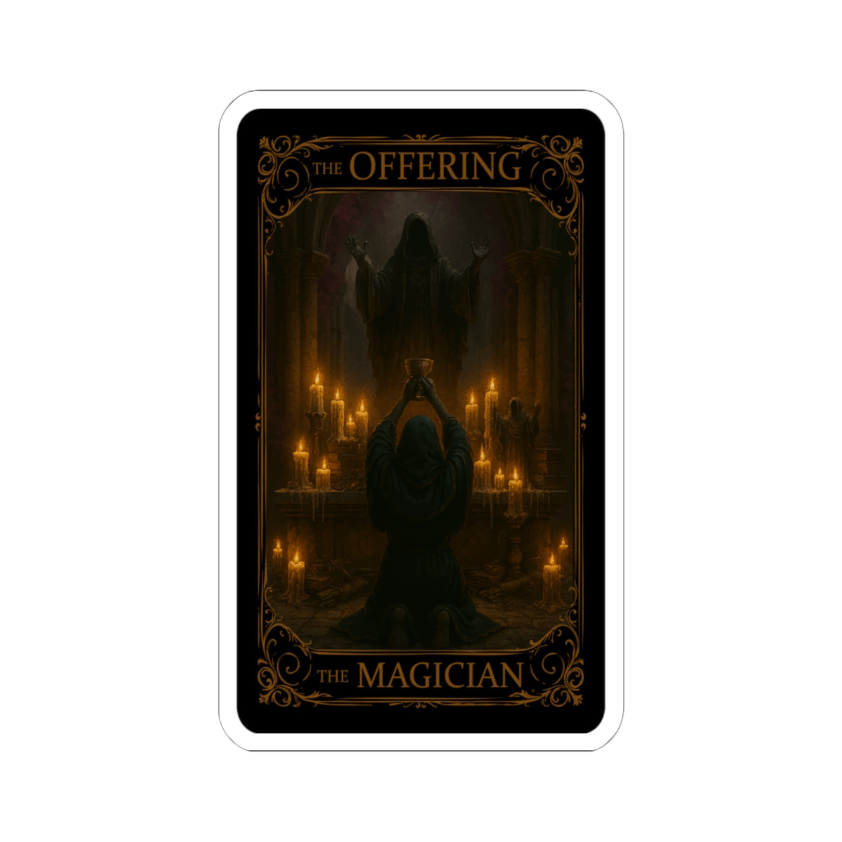 The Magician Tarot, Mystical Magician Stickers, Gothic Witch Decor, Esoteric Gifts for Halloween, Occult Enthusiasts, Enigmatic Aesthetic