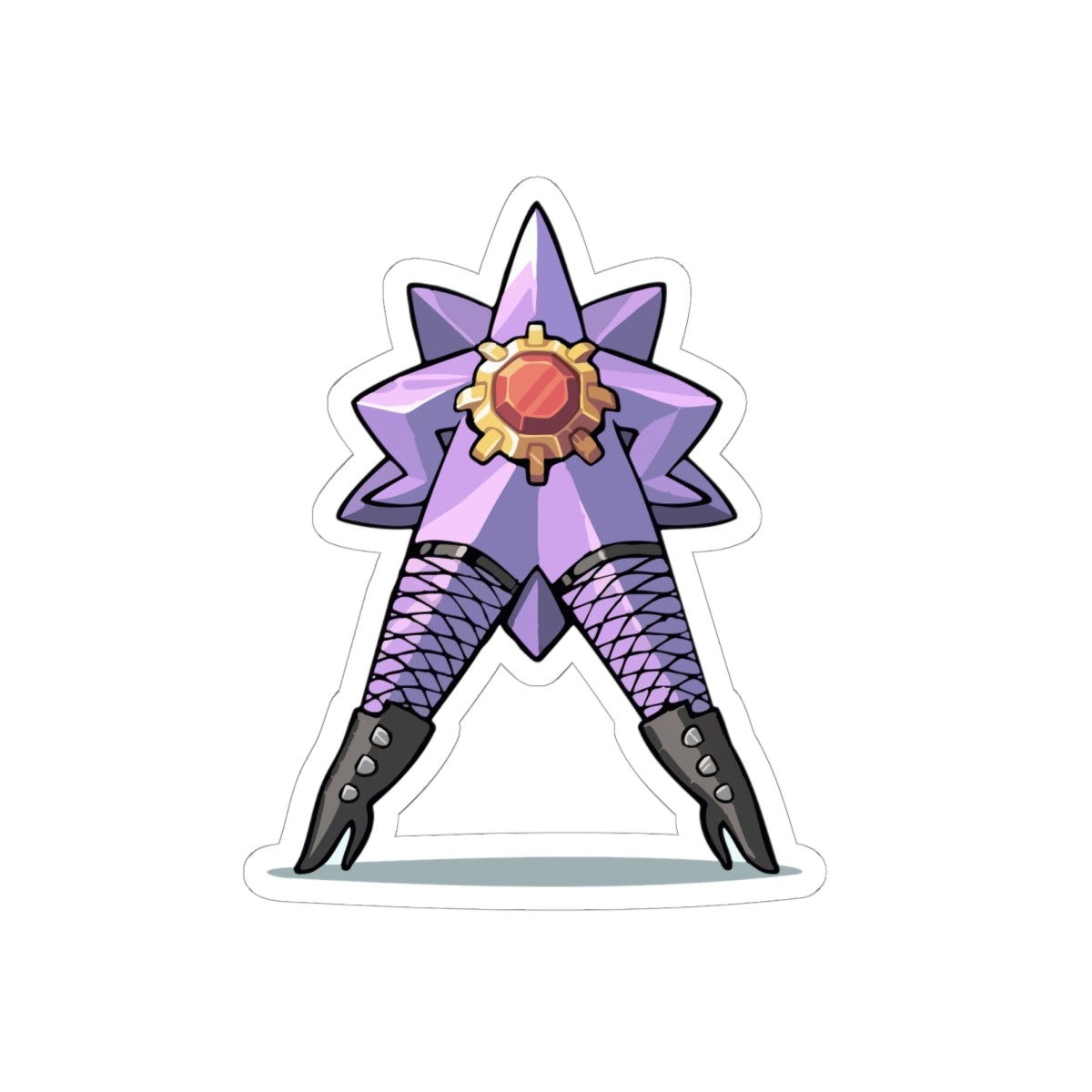 Mega Star-Patrick -Purple Starburst Fantasy Legs Kiss-Cut Sticker