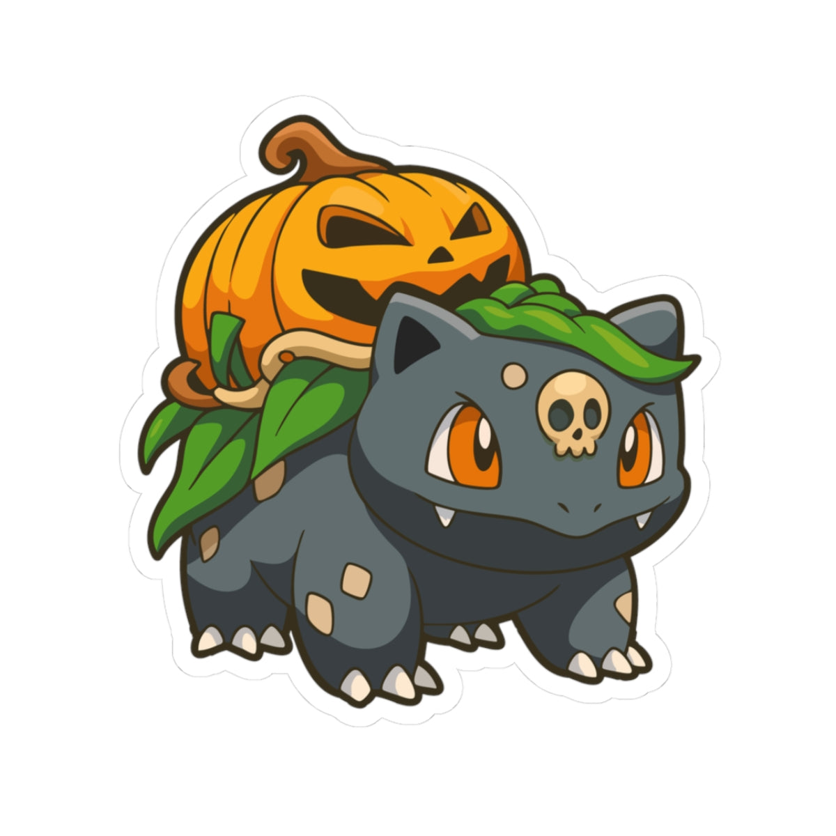 Halloween Pumpkin Monster Kiss-Cut Stickers | Cute Stickers for Teens or Millennials, Laptop Decor, Scrapbooking, Party Favors, Gift Wrapping