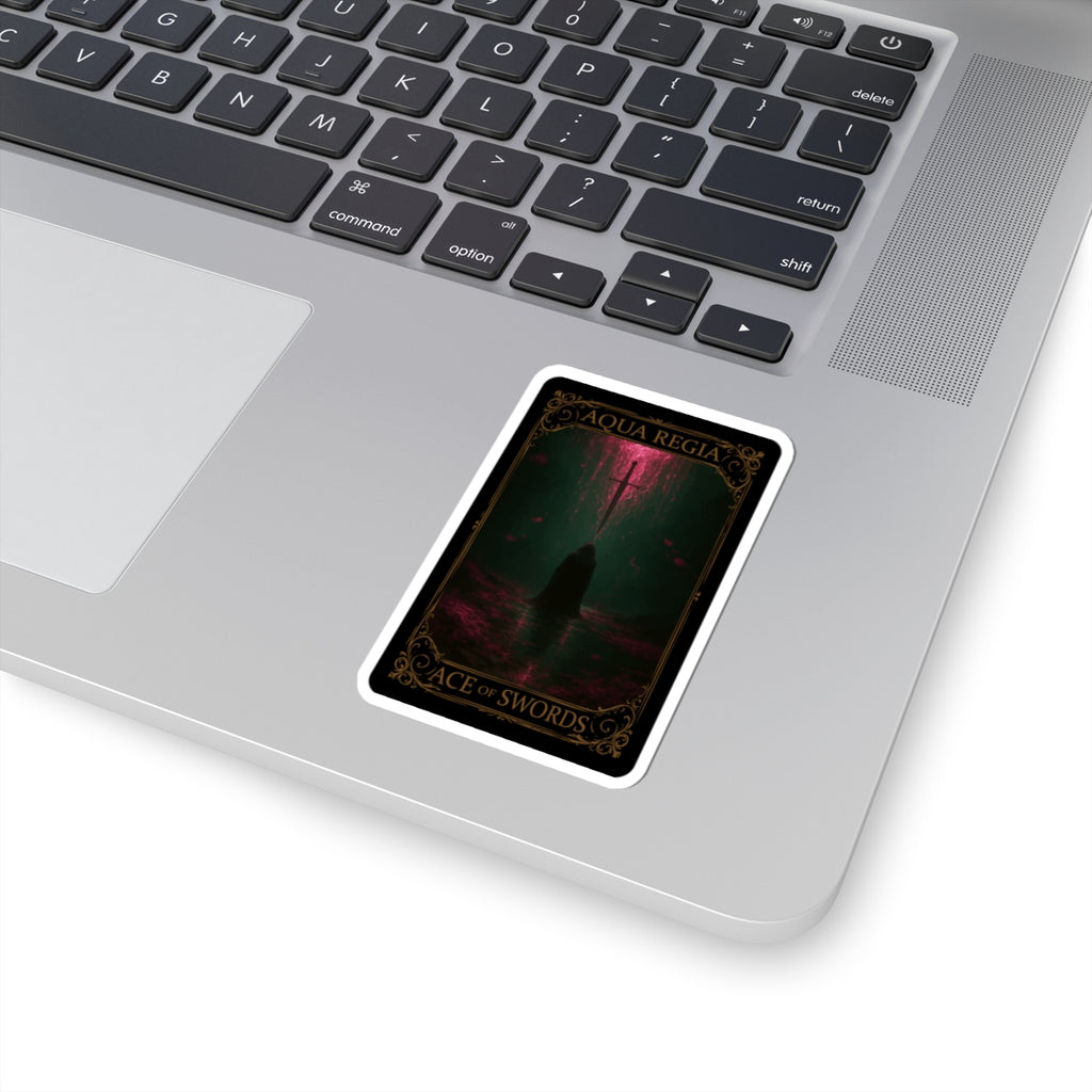 Ace of Swords Tarot- Mystical Kiss-Cut Stickers | Ace of Swords, Tarot Art, Witchy Decor, Laptop Stickers, Spiritual Gifts, Unique Artwork