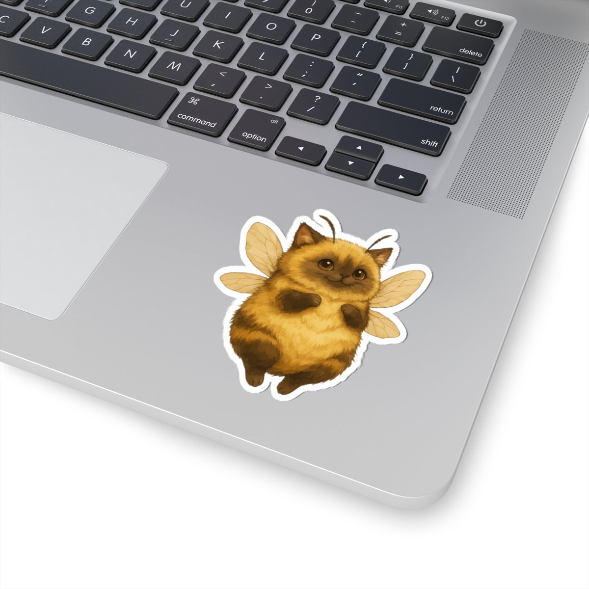 Bumblecat Kiss-Cut Sticker — Adorable Bee-Cat Vinyl Decal for Laptops & Water Bottles
