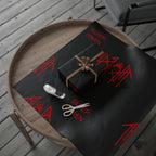 Black & Red Spider Pattern Wrapping Paper Roll — Gothic Gift Wrap for Halloween & Fans
