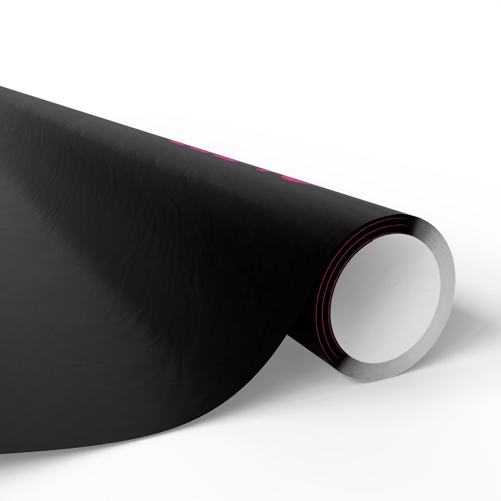 Black & Pink Gothic Spider Wrapping Paper Roll — Halloween Gift Wrap