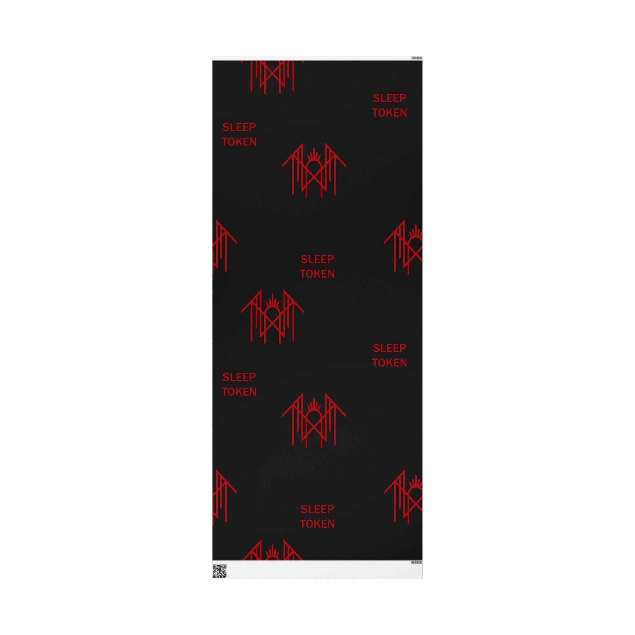 Black & Red Spider Pattern Wrapping Paper Roll — Gothic Gift Wrap for Halloween & Fans