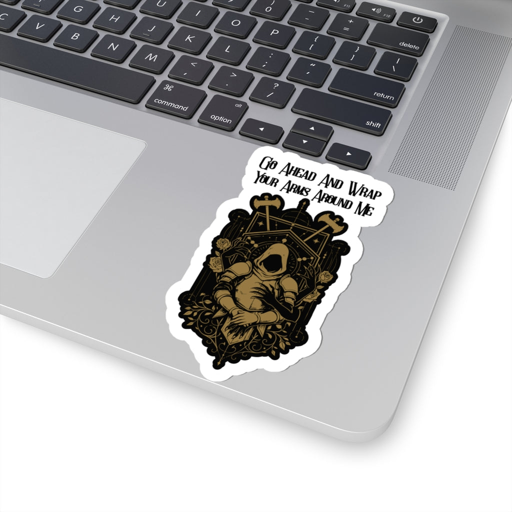 Emergence/Even In Arcadia Kiss-Cut Stickers, Dark Aesthetic Decor, Perfect Gift for Occasions, Go Ahead And Wrap Your Arms Around Me