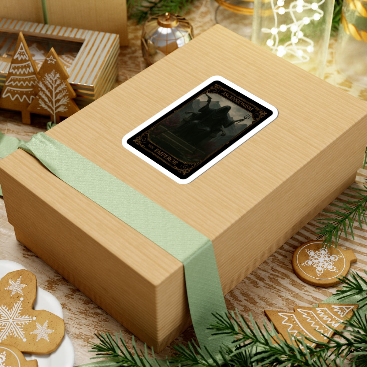 The Emperor Tarot Kiss-Cut Stickers - Gothic Art, Dark Aesthetic, Laptop, Decor, Gift Idea