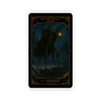 Hermit tarot, Dark Humor Kiss-Cut Stickers, Gothic Decor. Quirky Wall Art, Unique Sticker for Laptops, Witchy Aesthetic