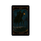 Hermit tarot, Dark Humor Kiss-Cut Stickers, Gothic Decor. Quirky Wall Art, Unique Sticker for Laptops, Witchy Aesthetic