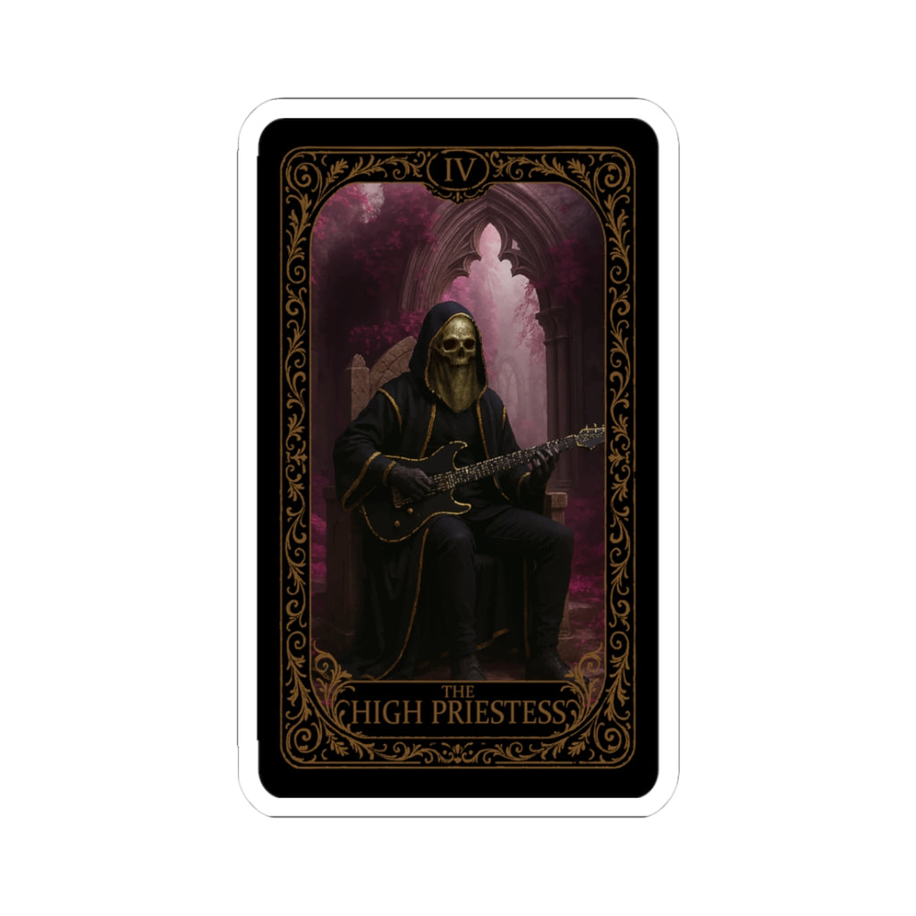 The High Priestess Tarot Themed Kiss-Cut Stickers - Witchy Decor, Laptop Adhesive, Dark Academia Art, Tarot Inspired Stickers