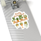 Easily Distracted by Plants Stickers, Plant Lover Gifts, Gardening Decor, Cute Succulent Stickers, Home Office Accessories