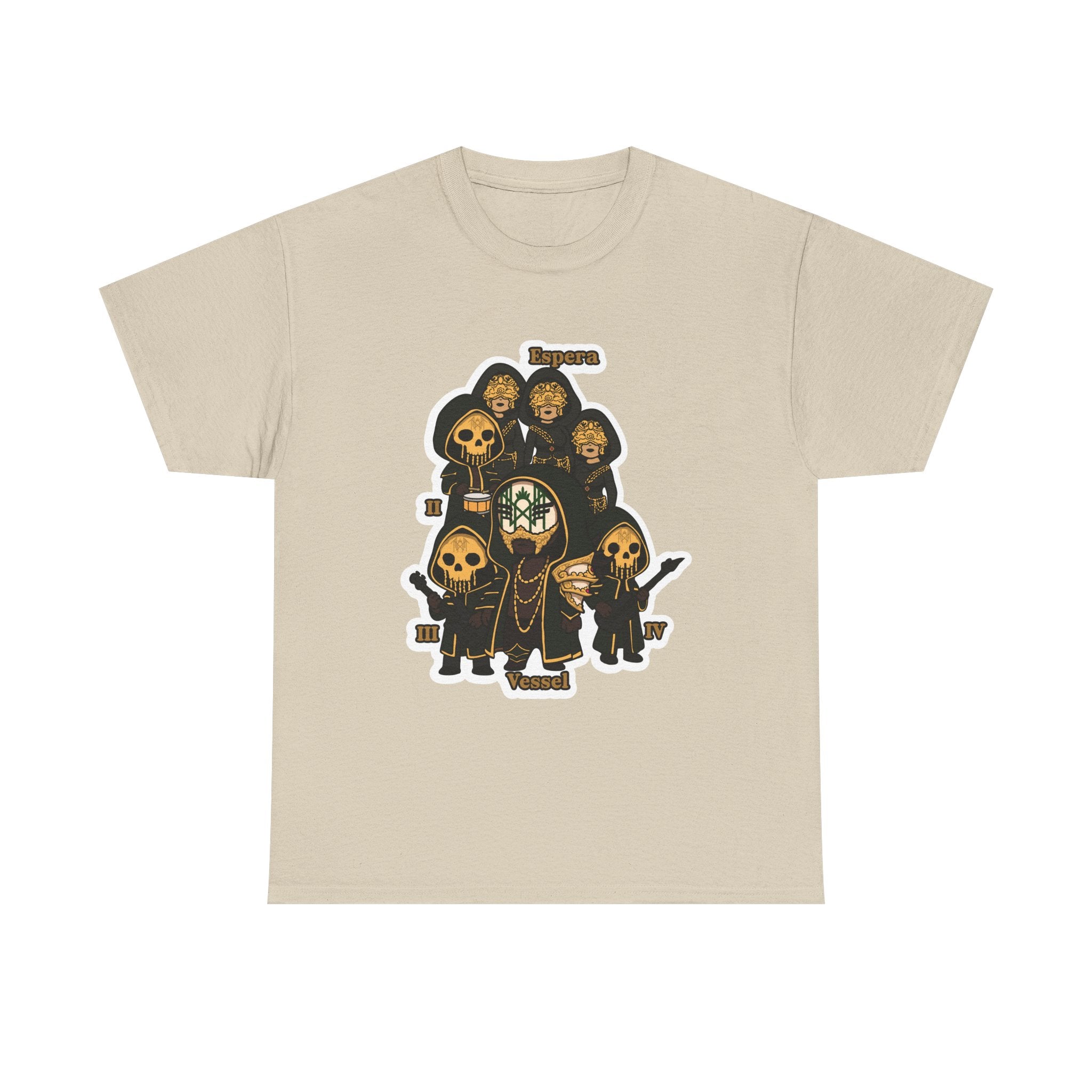 CHibi Band -Chic Unisex Heavy Cotton Tee - Edgy Graphic Design, Gifts, Halloween, Festivals, and Everyday Style