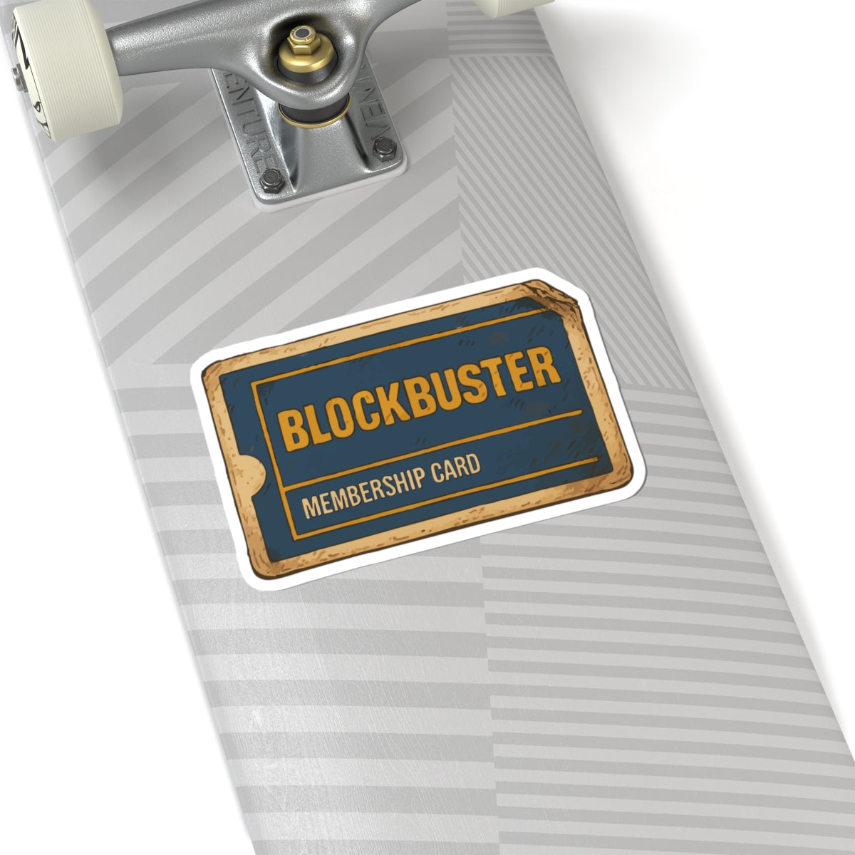 Blockbuster Membership Card Sticker — Retro Movie Rental Kiss-Cut Decal