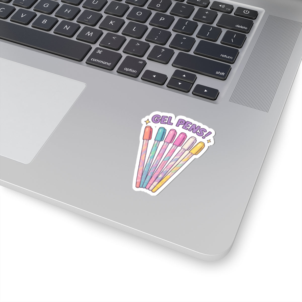 90's Gel Pens Kiss-Cut Sticker — Cute Pastel Stationery Decal for Laptops, Notebooks & Planners