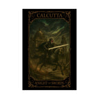 Knight of swords Tarot- Mystical Knight Satin Poster, Wall Art, Home Decor, Gothic Aesthetic, Fantasy Decor, Gift for Him, Room Decoration