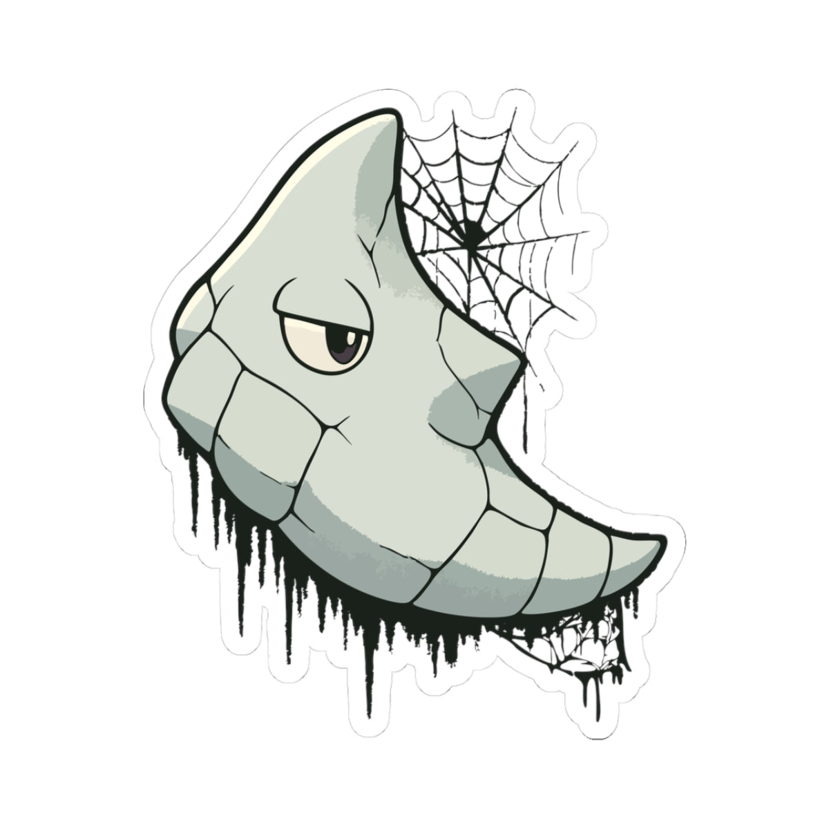 Spookamon moon-pod| Moon Kiss-Cut Stickers - Cute Décor for Laptops, Water Bottles, Phone Cases, Halloween, and Gothic Vibes