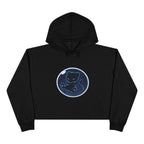 Dark Bubble Mew-Celestial Cat Moon Crop Hoodie — Cute Night Sky Graphic