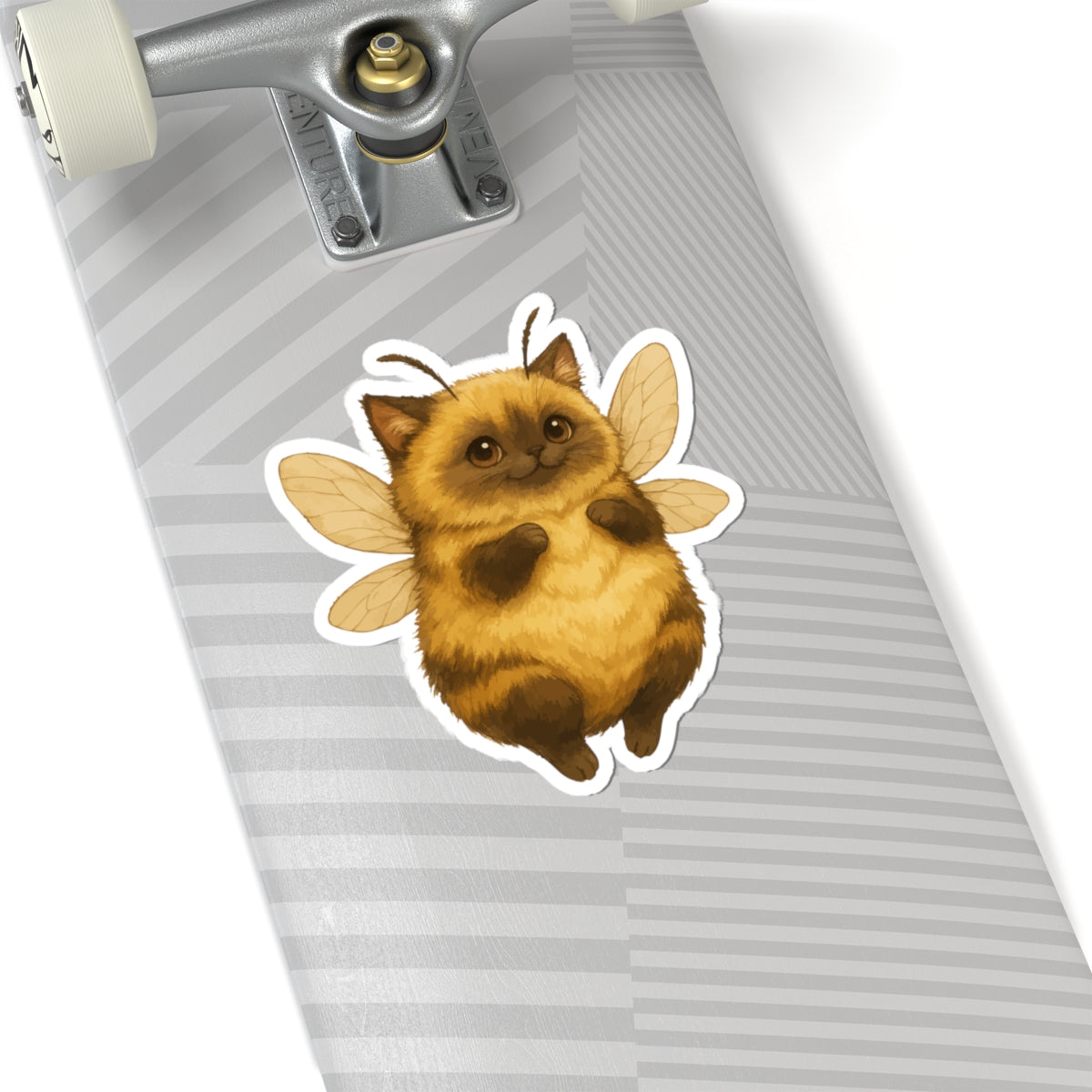 Bumblecat Kiss-Cut Sticker — Adorable Bee-Cat Vinyl Decal for Laptops & Water Bottles