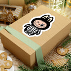Skeleton Labubu Kiss-Cut Stickers, Perfect for Laptops, Water Bottles, Halloween Decor, Cute Gifts, Kids' Crafts