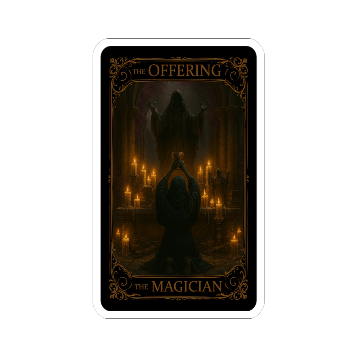 The Magician Tarot, Mystical Magician Stickers, Gothic Witch Decor, Esoteric Gifts for Halloween, Occult Enthusiasts, Enigmatic Aesthetic