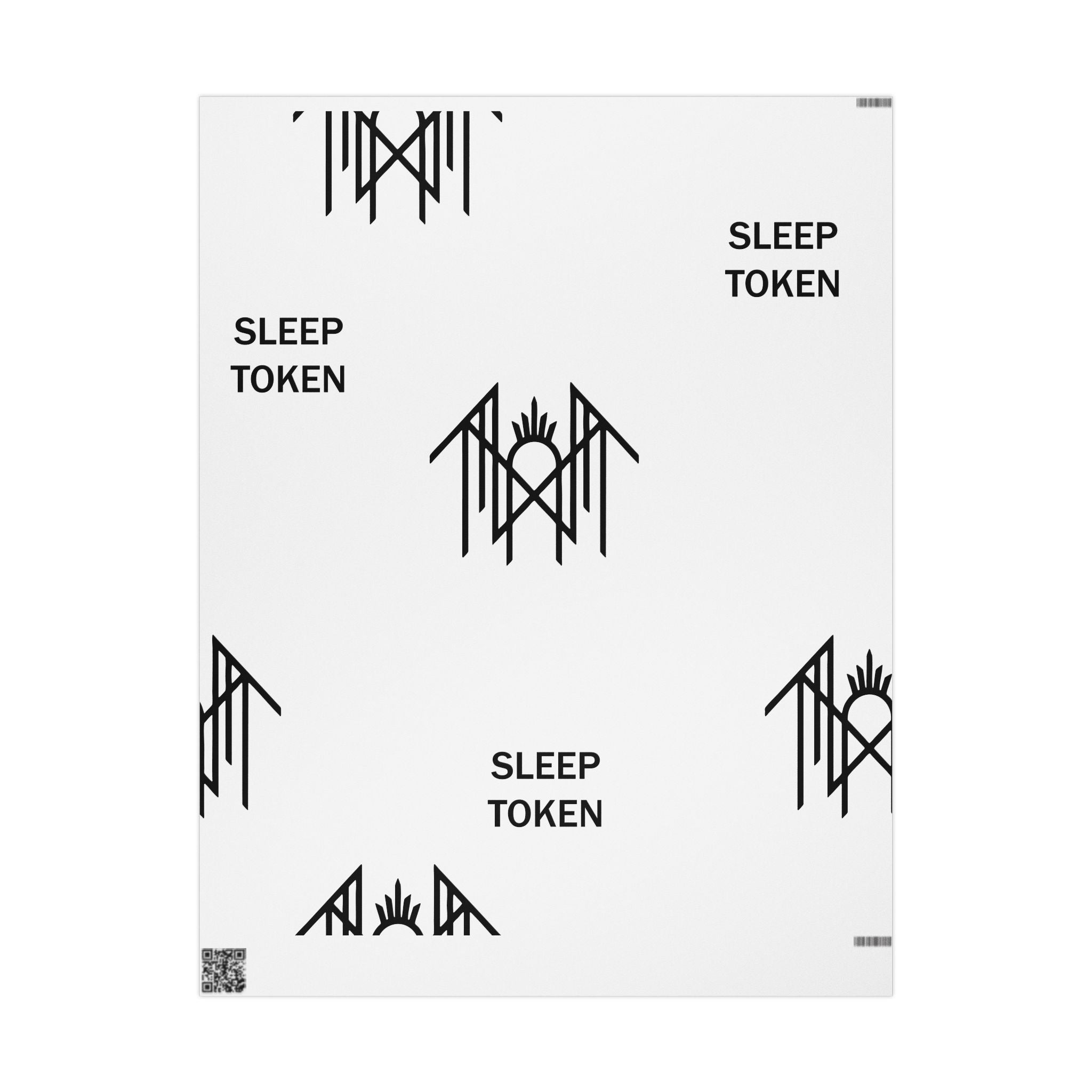 Minimal Black & White Wave Wrapping Paper Roll — Modern Abstract Gift Wrap