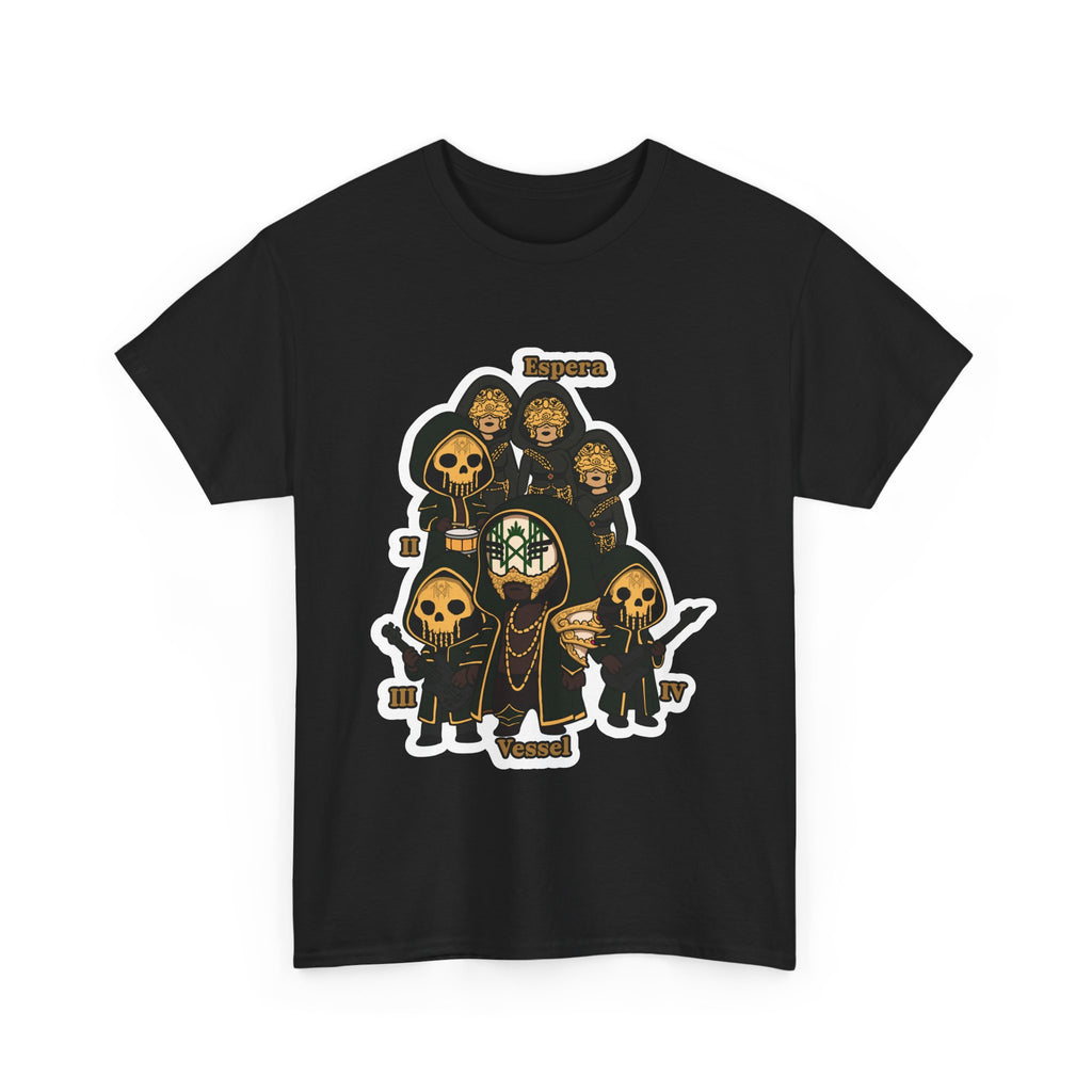 CHibi Band -Chic Unisex Heavy Cotton Tee - Edgy Graphic Design, Gifts, Halloween, Festivals, and Everyday Style