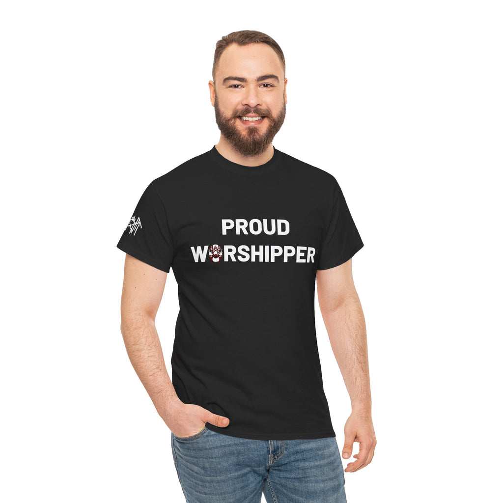Proud Worshipper- Tee, Unisex Cotton Shirt, Faith-Based Apparel, Gift for Religious Friends, Church Event Clothing, Spiritual Wardrobe