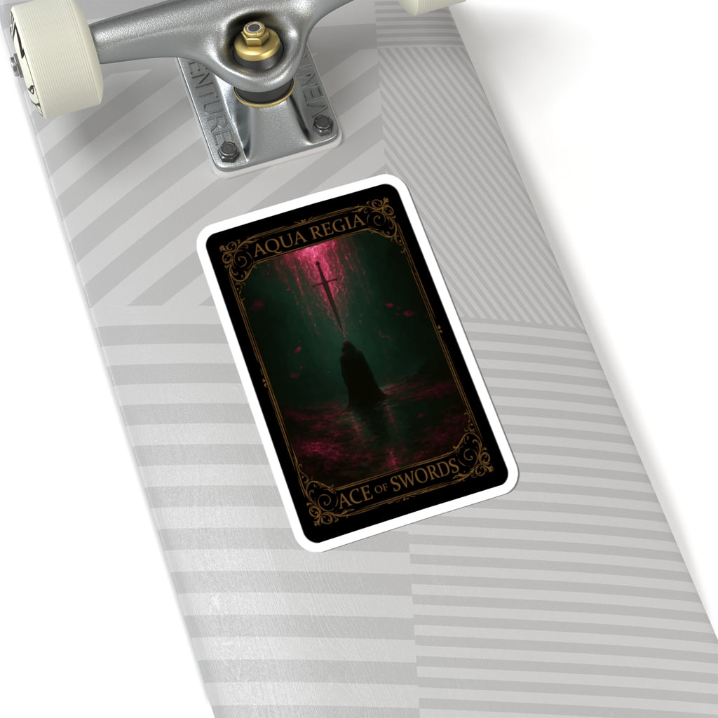 Ace of Swords Tarot- Mystical Kiss-Cut Stickers | Ace of Swords, Tarot Art, Witchy Decor, Laptop Stickers, Spiritual Gifts, Unique Artwork
