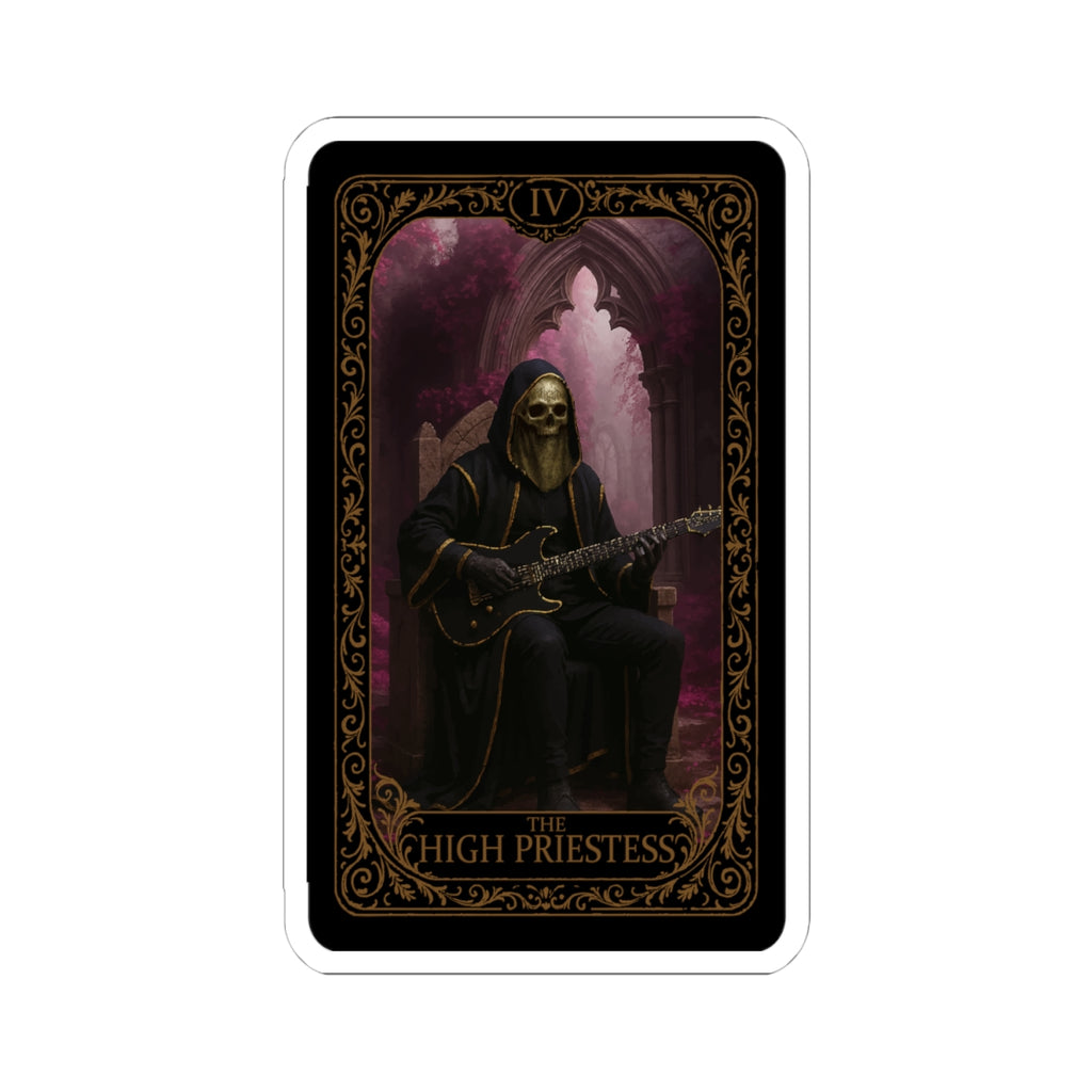 The High Priestess Tarot Themed Kiss-Cut Stickers - Witchy Decor, Laptop Adhesive, Dark Academia Art, Tarot Inspired Stickers