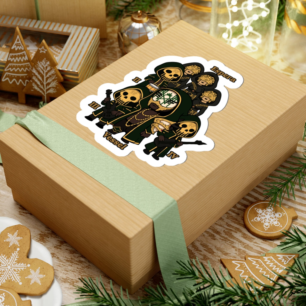 Chibi Band Members-Cut Stickers, Unique Decor, Laptop Accessories, Halloween Gifts, Cosplay Stickers, Gothic Art