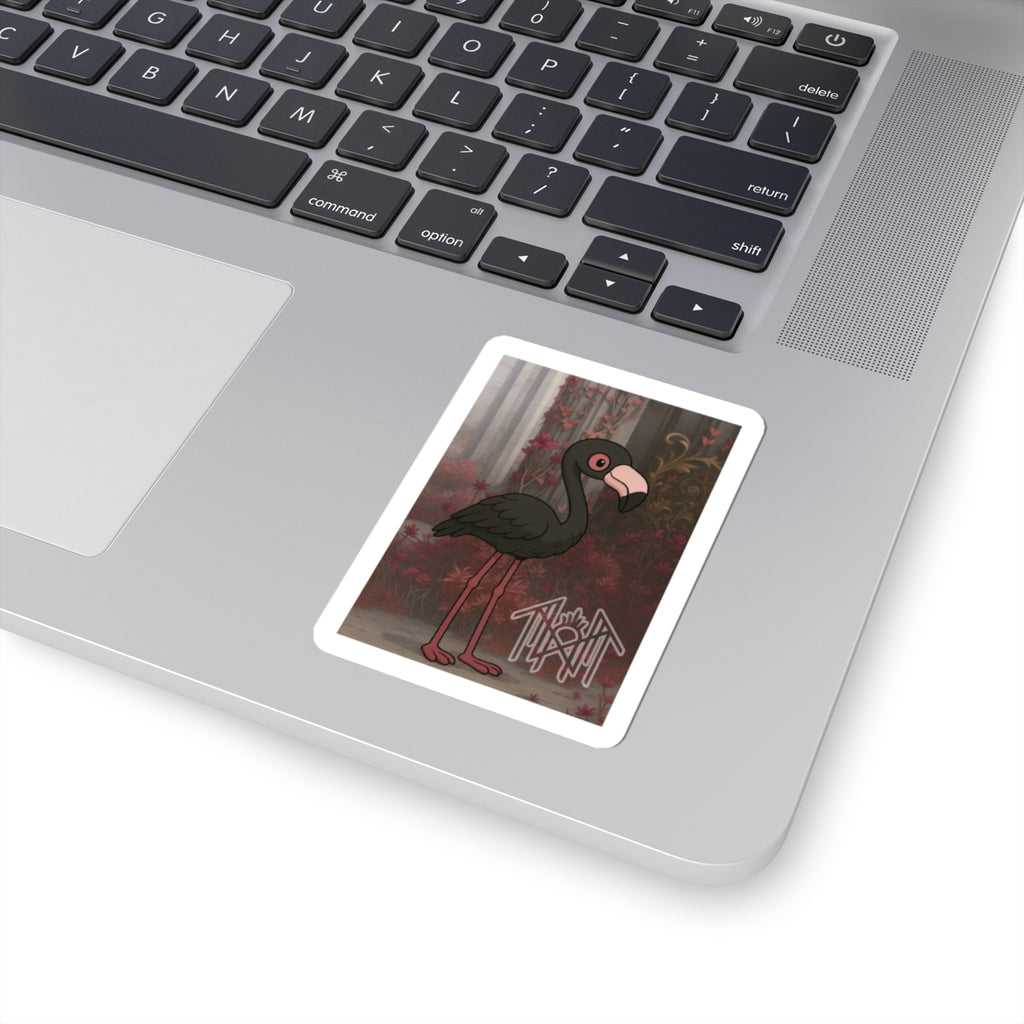 Jerry/Flamingo Kiss-Cut Stickers, Cute Laptop Decals, Fun Gift for Bird Lovers, Nature Decor, Summer Vibes