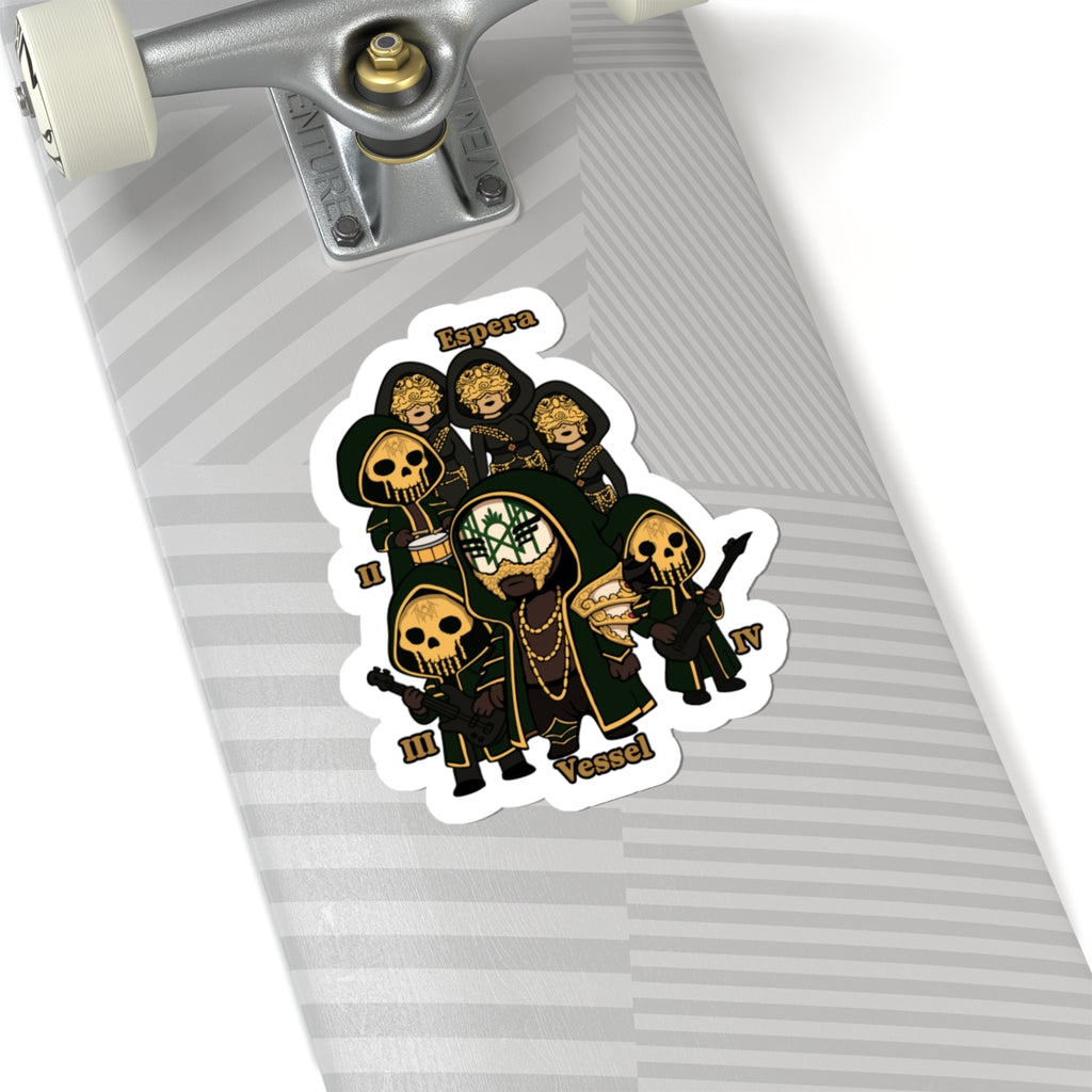 Chibi Band Members-Cut Stickers, Unique Decor, Laptop Accessories, Halloween Gifts, Cosplay Stickers, Gothic Art