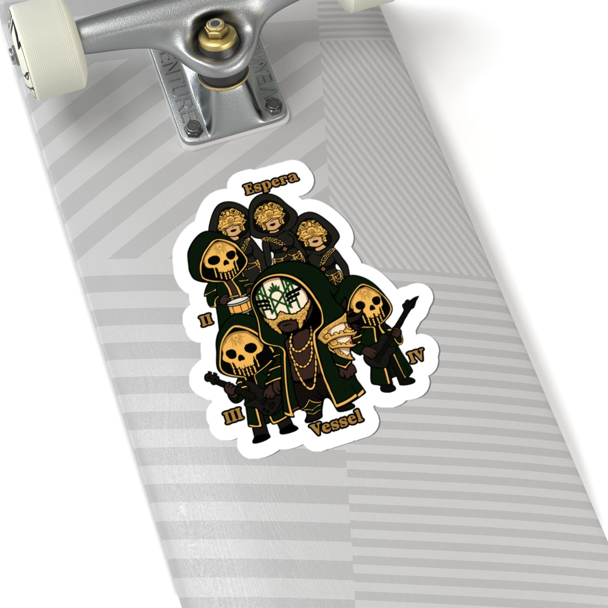 Chibi Band Members-Cut Stickers, Unique Decor, Laptop Accessories, Halloween Gifts, Cosplay Stickers, Gothic Art
