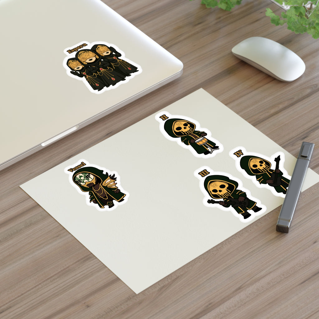 Chibi Band Members- Character Sticker Sheets for Halloween, Crafting, Journaling, Gift Wrap, and Decor