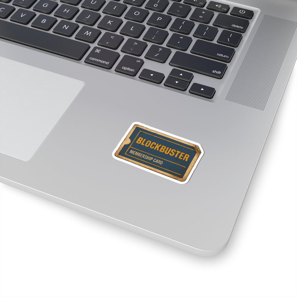 Blockbuster Membership Card Sticker — Retro Movie Rental Kiss-Cut Decal