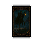 Hermit tarot, Dark Humor Kiss-Cut Stickers, Gothic Decor. Quirky Wall Art, Unique Sticker for Laptops, Witchy Aesthetic