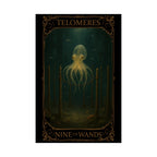 Nine Of Wands- Mystical Octopus Satin Poster, Ocean Art Print, Nautical Home Decor, Fantasy Wall Art, Gift for Art Lovers