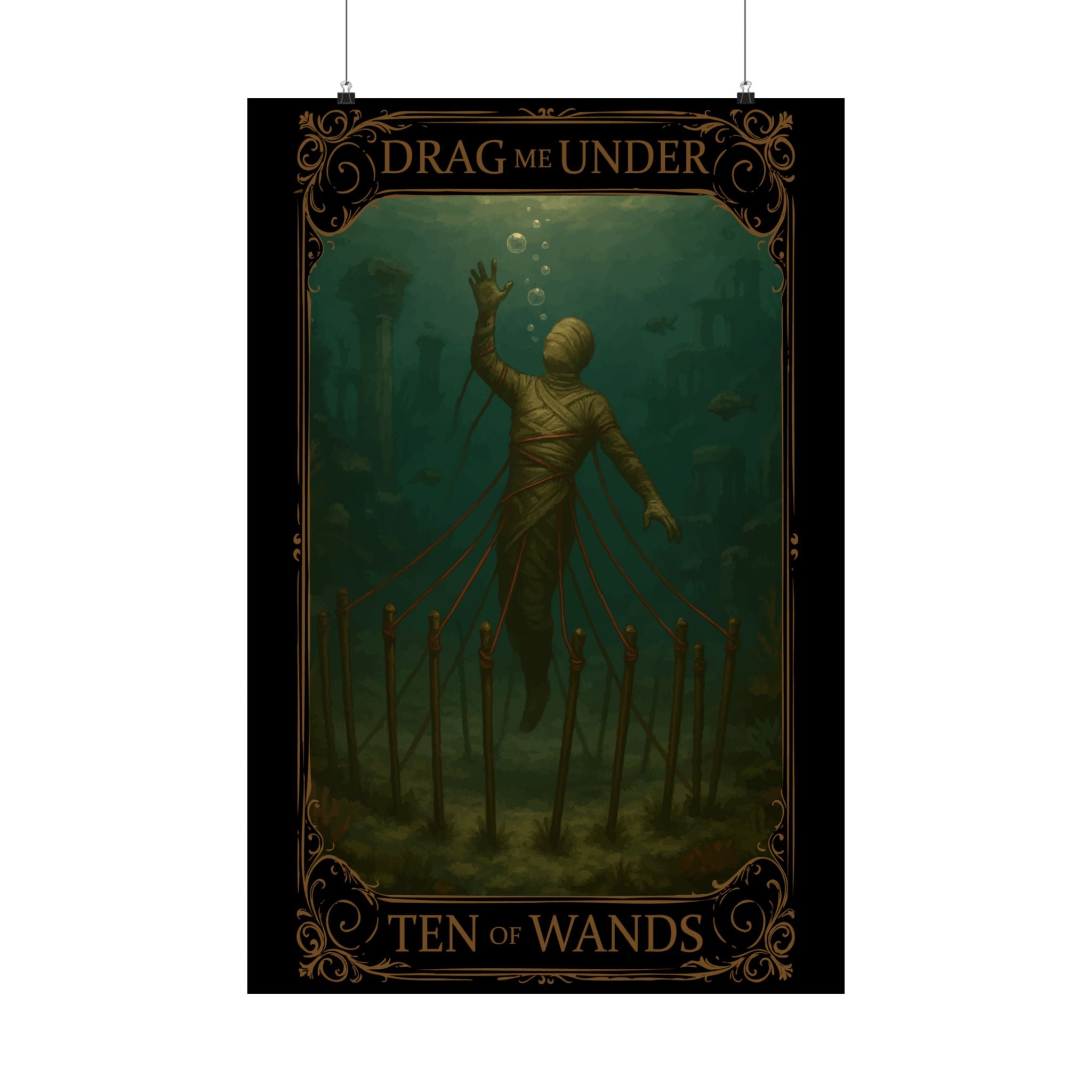 Ten of Wands Tarot- Enchanted Art Prints, Mystical Wall Decor, Fantasy Posters, Gift for Tarot Lovers, Witchy Home Decor, Unique Art for Any Room