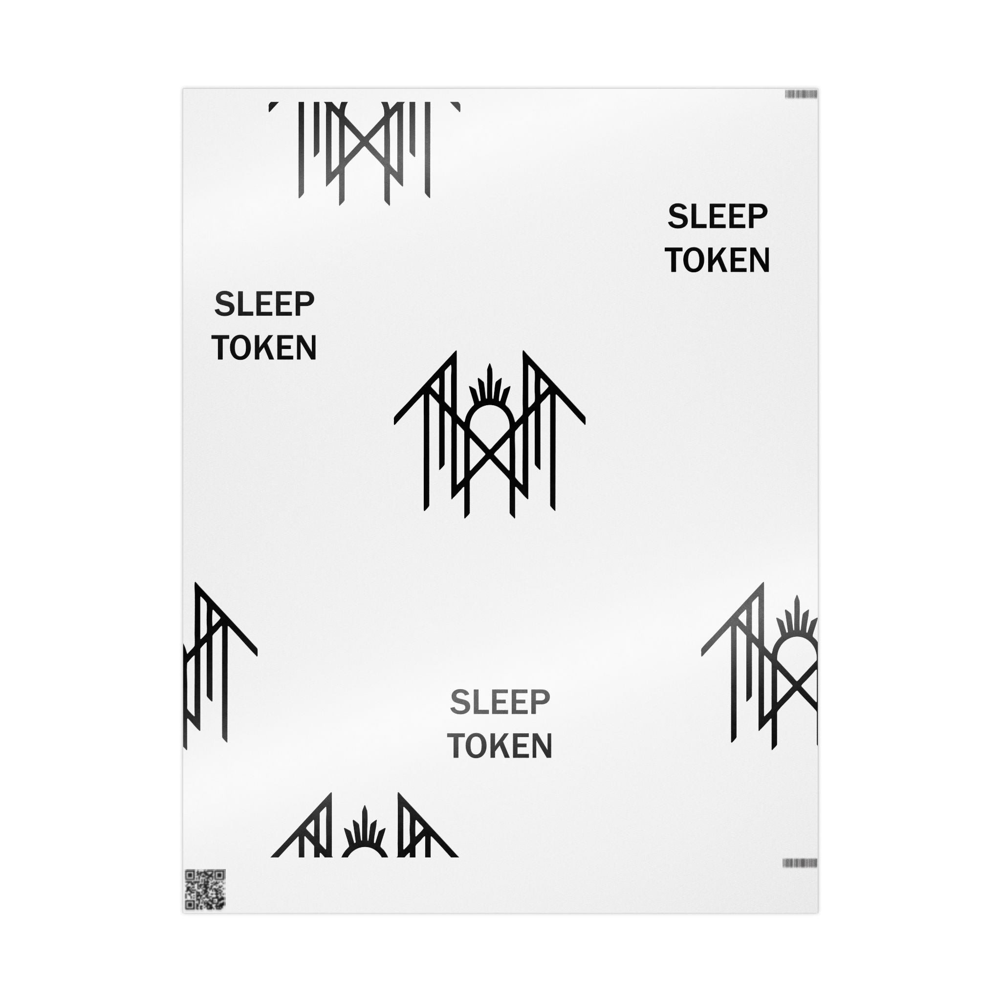 Minimal Black & White Wave Wrapping Paper Roll — Modern Abstract Gift Wrap