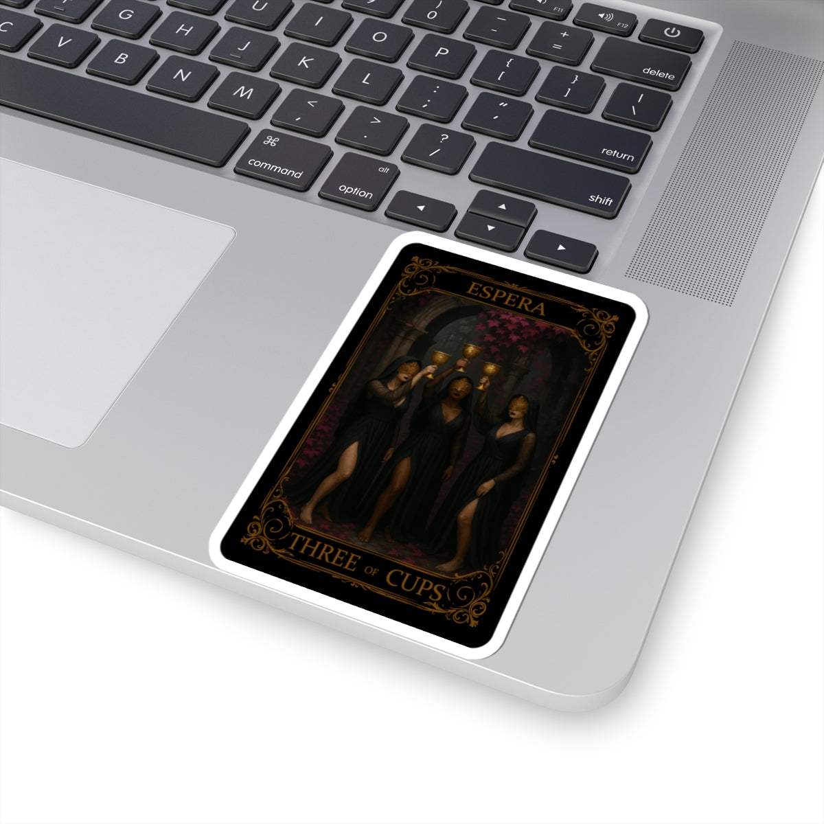 Espera Three of Cups Kiss-Cut Stickers | Magical Decor, Tarot Art Stickers, Spiritual Gifts, Party Decor, Witchy Aesthetic